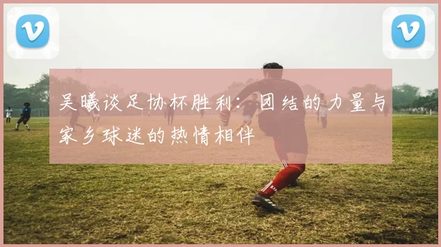 吴曦谈足协杯胜利：团结的力量与家乡球迷的热情相伴